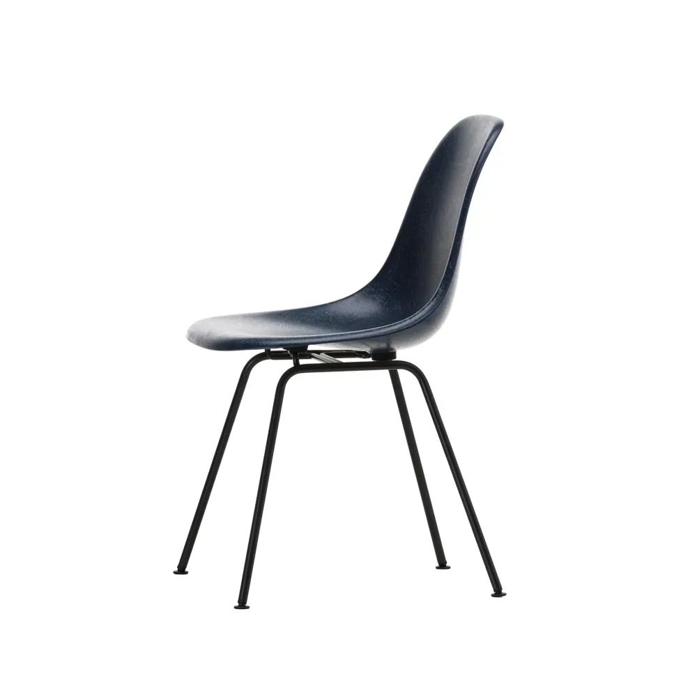 Vitra Eames fiberglass chairs DSX stol Navy blue-Black
