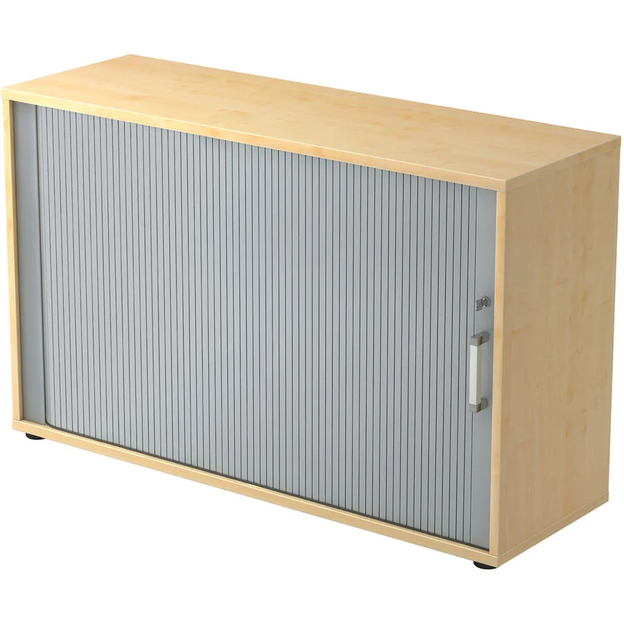 Aktenschrank Office Silber, Ahorn Dekor Holzwerkstoff, Kunstwerkstoff B 120 cm H 74.8 cm
