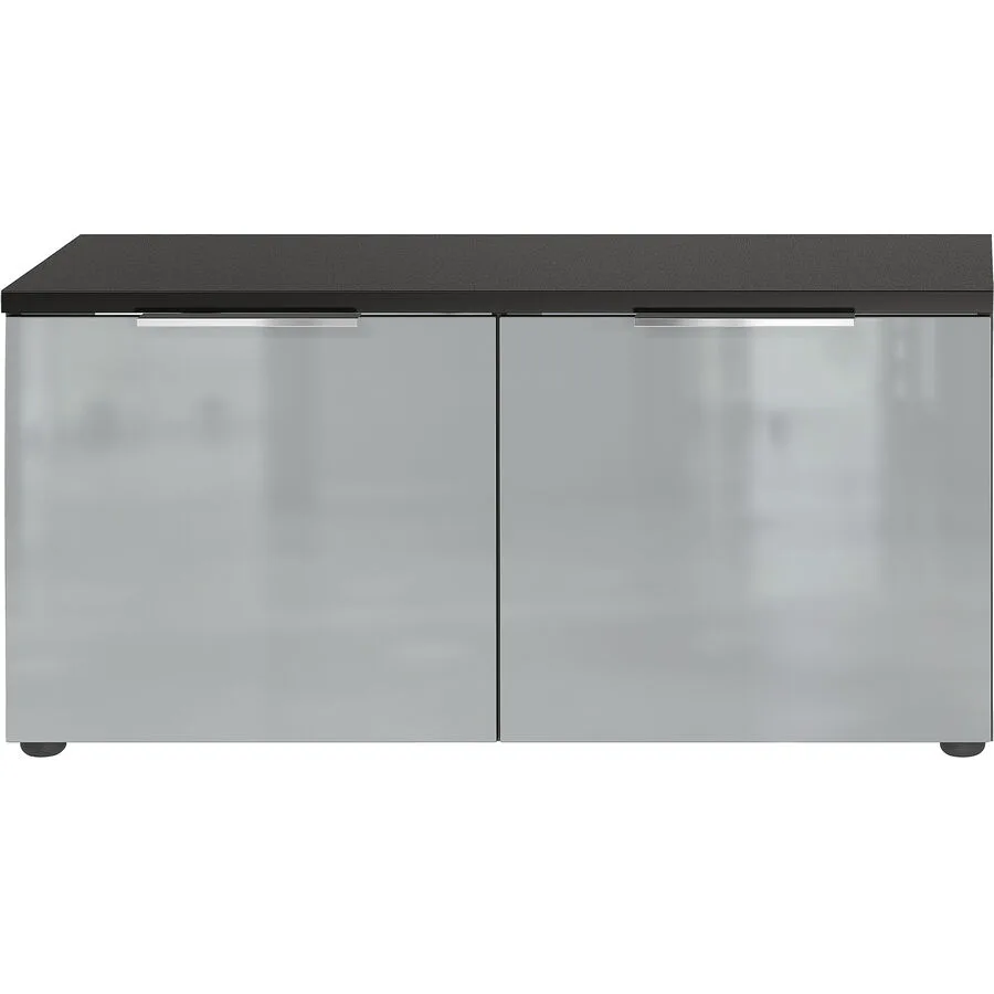Schuhschrank Yuna graphit Holzwerkstoff/Glas B 97 H 47 cm