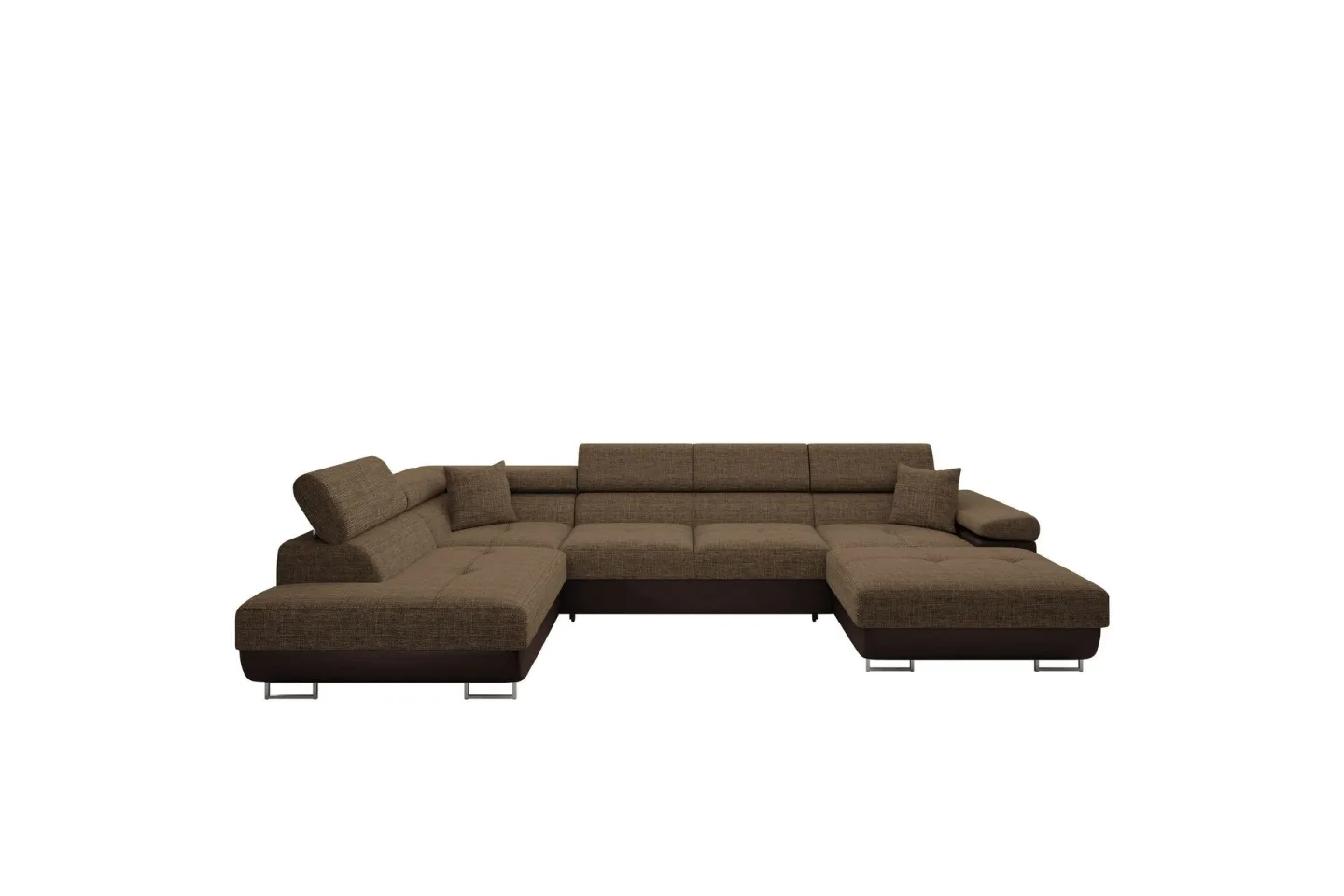 Gabina Soffa med Divan och Schäslong 4-sits - Brun