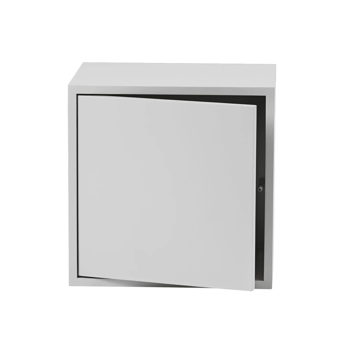 Muuto - Stacked 2.0 Light Grey Medium With Door - Hyllor - Julien De Smedt - Grå