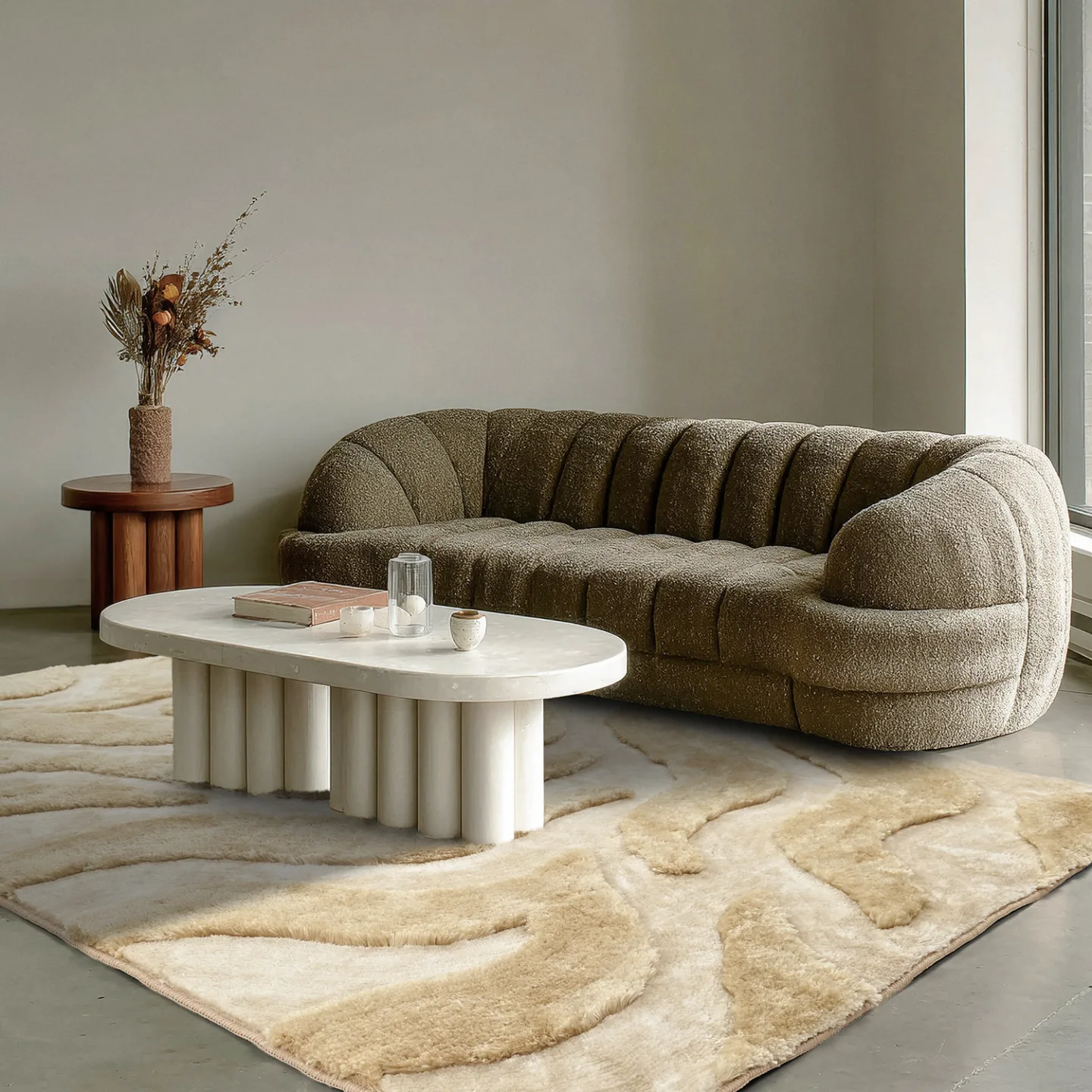 Ryetepper - Fergana (krem/beige) (Størrelse: 200 x 290 cm)