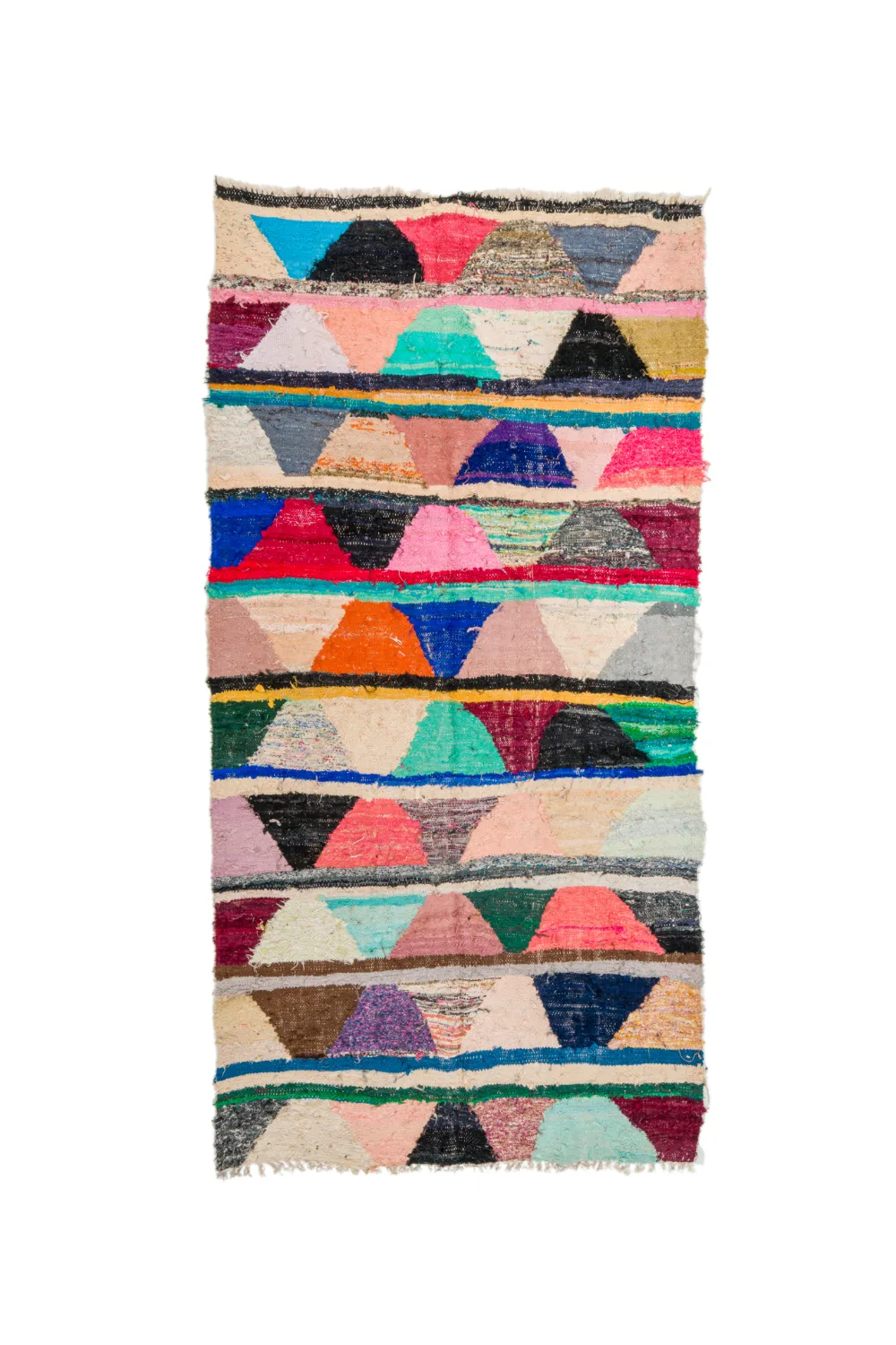 Marokkansk Boucherouite-teppe 135 x 270 cm (Størrelse: 135 x 270 cm)