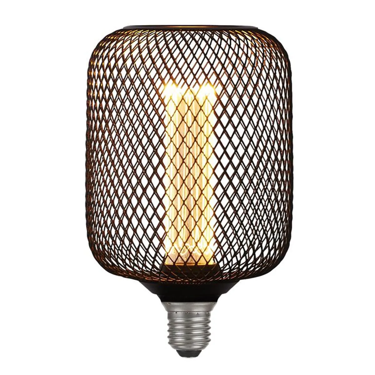 Tublampa Wire Mesh Drum Lamp Svart 1800K E27