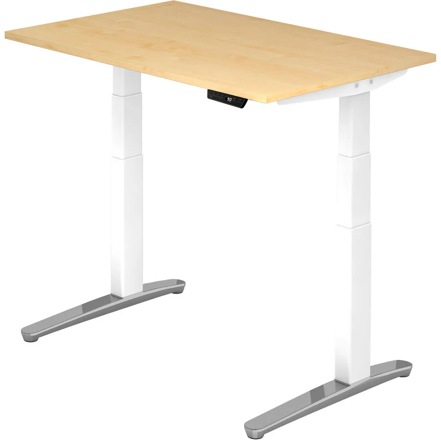 Schreibtisch Office Ahorn Dekor Holzwerkstoff Höhenverstellbar B 120 T 80 cm