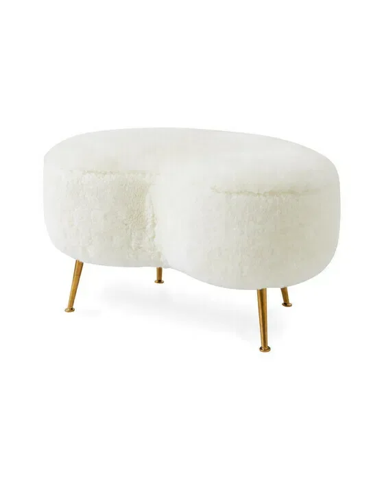 Kidney Ottoman White