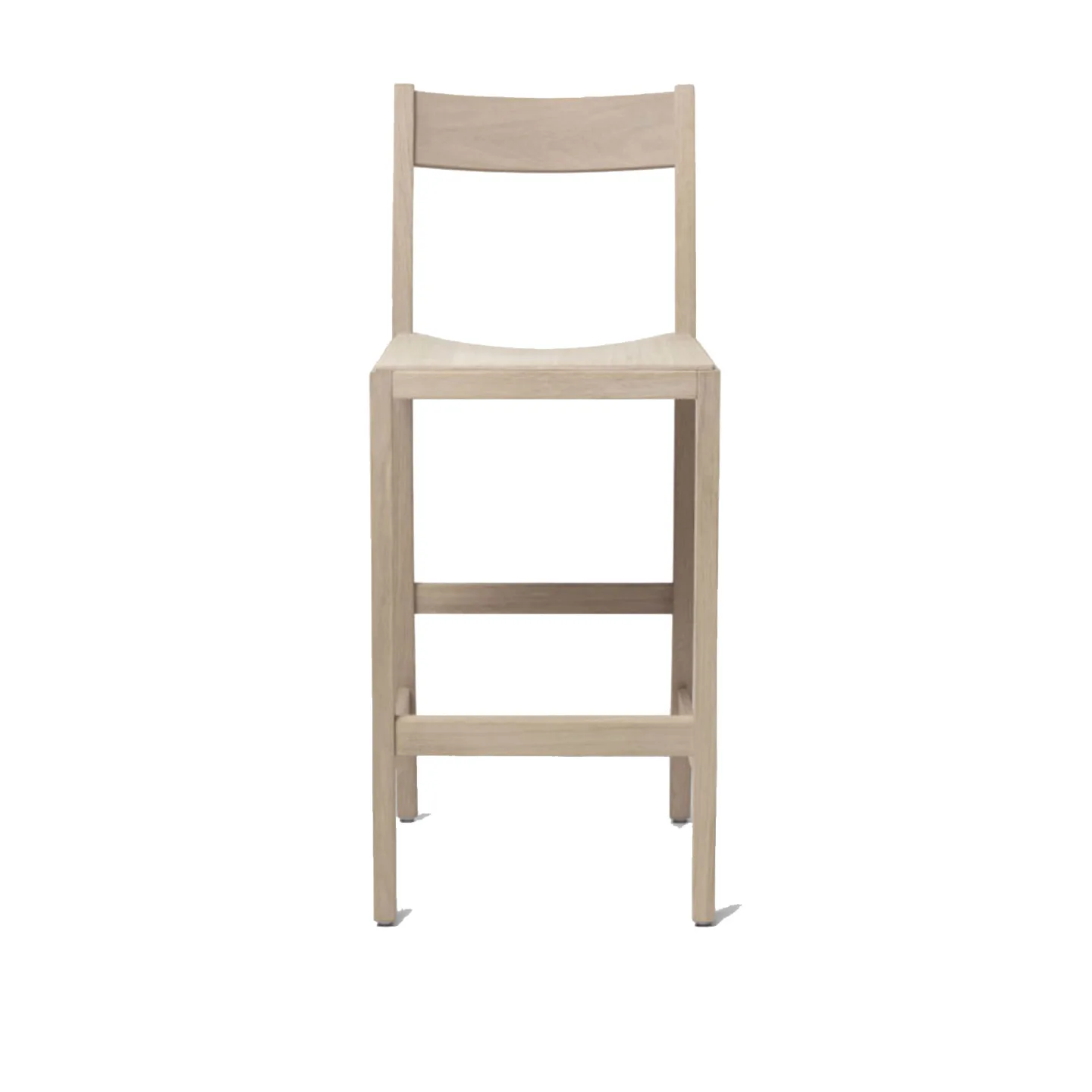 Massproductions - Waiter Bar Stool 75, Black Stained Beech, Utan klädsel - Barstolar - Chris Martin - Svart - Trä