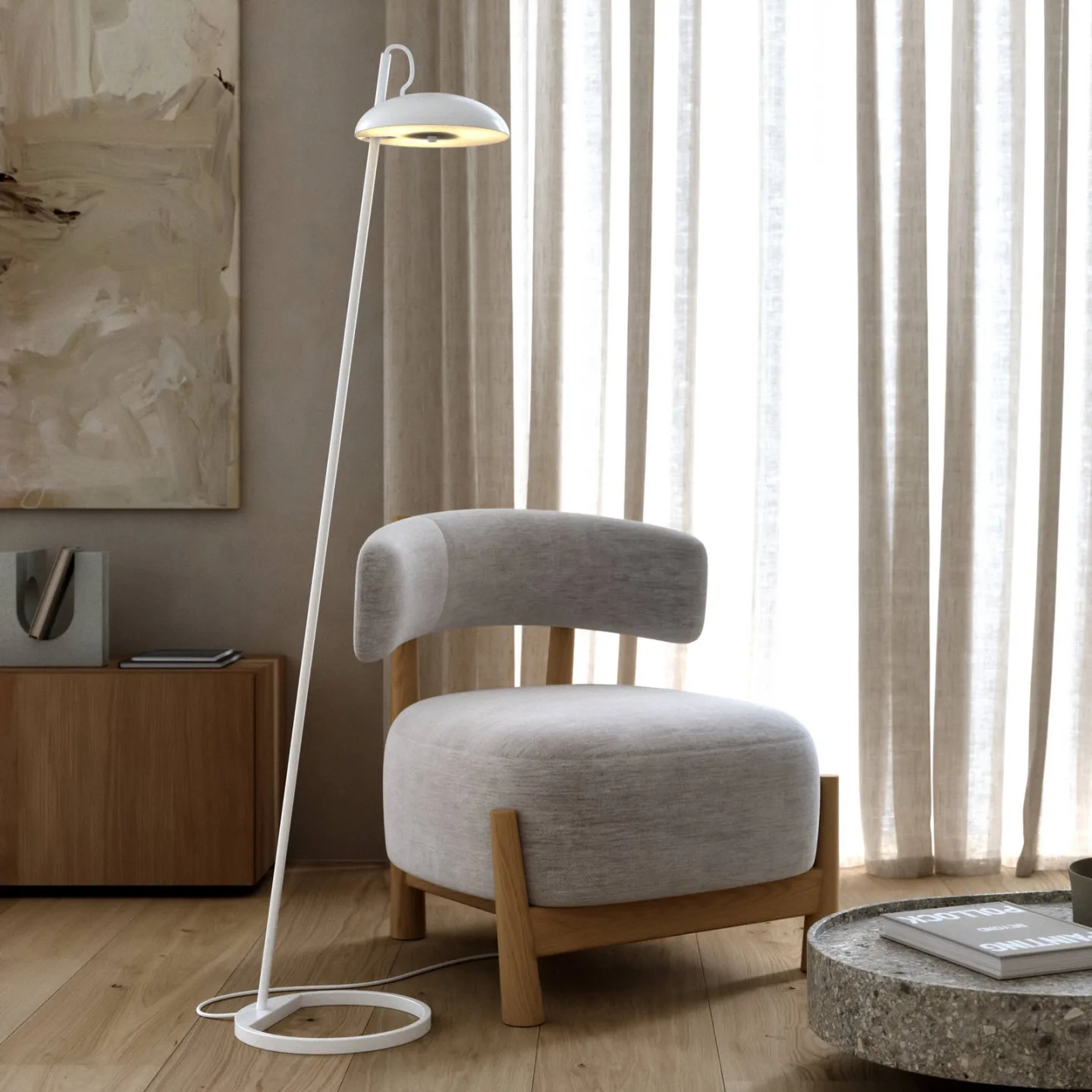 Versale Golvlampa White - DFTP DFTP by Nordlux - Vardagsrum - Skandinavisk - Metall - Med lampskärm