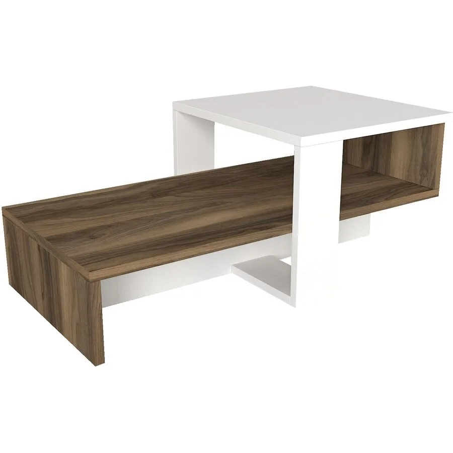Salontisch Yasam weiss Melaminbeschichtete Spanplatte B 80 cm T 43.6 cm