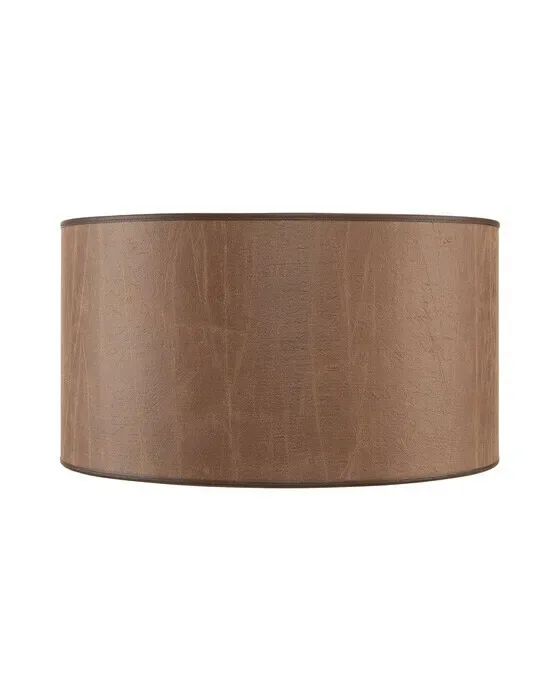 Cylinder lampskærm leather brown