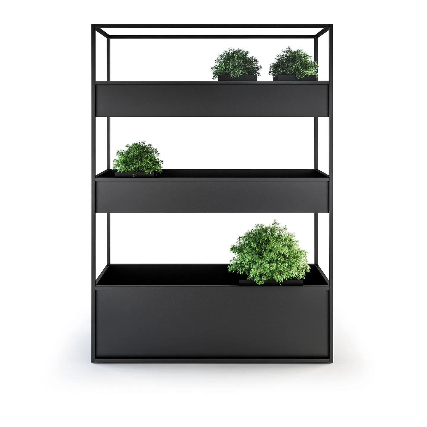 Röshults - Planter Carl 1400 3 Lådor - Blomlådor - Broberg & Ridderstråle - Grå