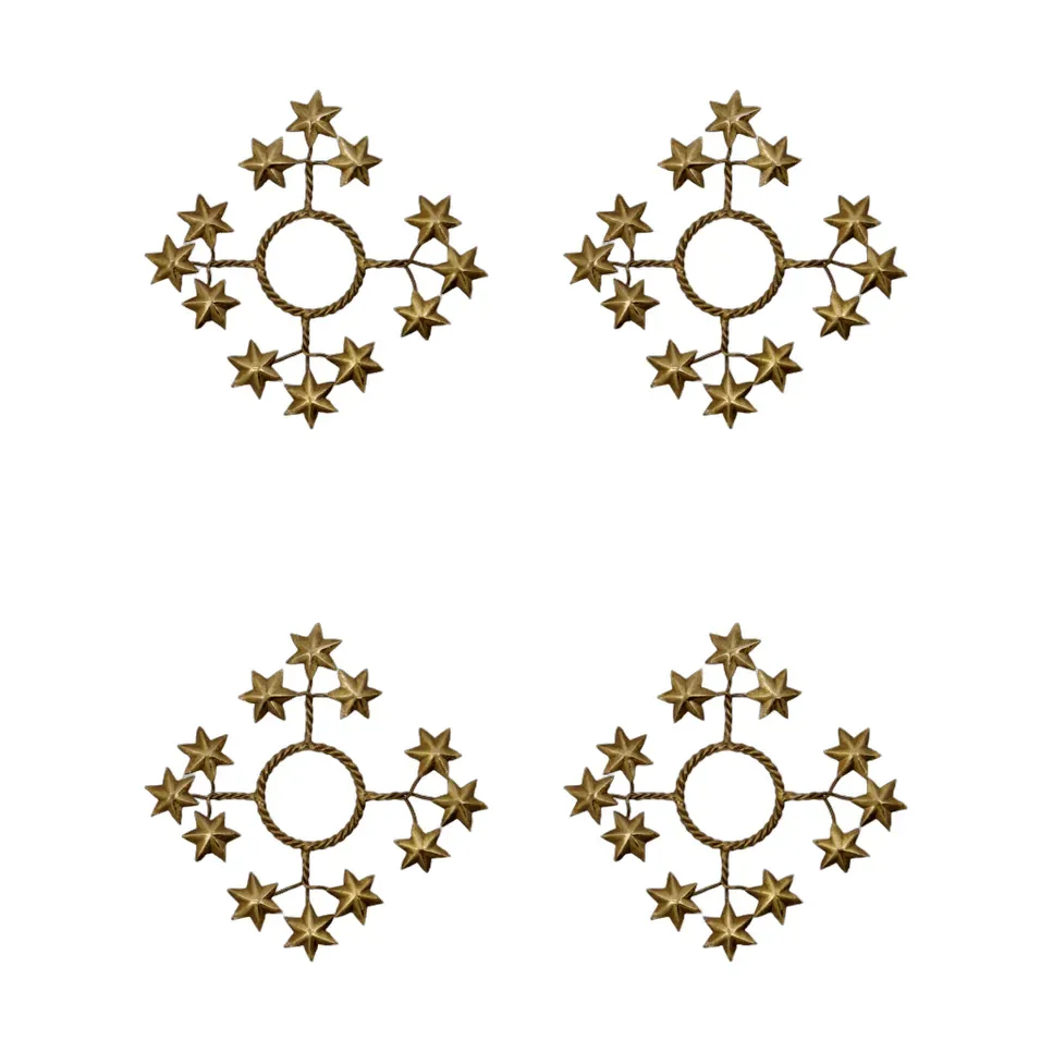 House Doctor Star ljusmanschett 4-pack Gyllene