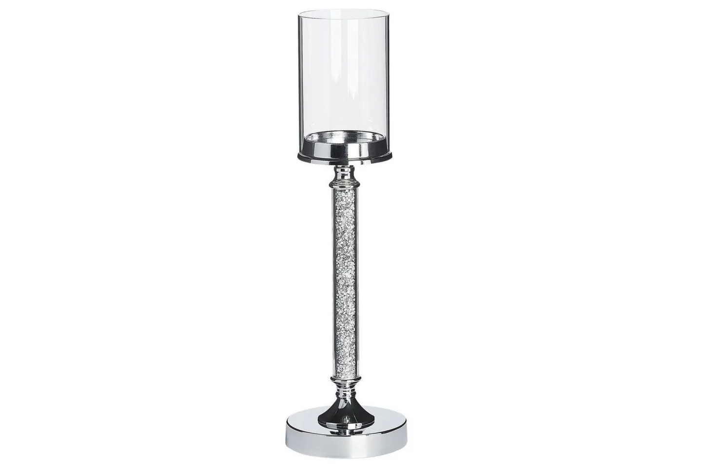Ljusstake Abbeville Silver, 13x13x48 cm - Silver, 13x13x48 cm