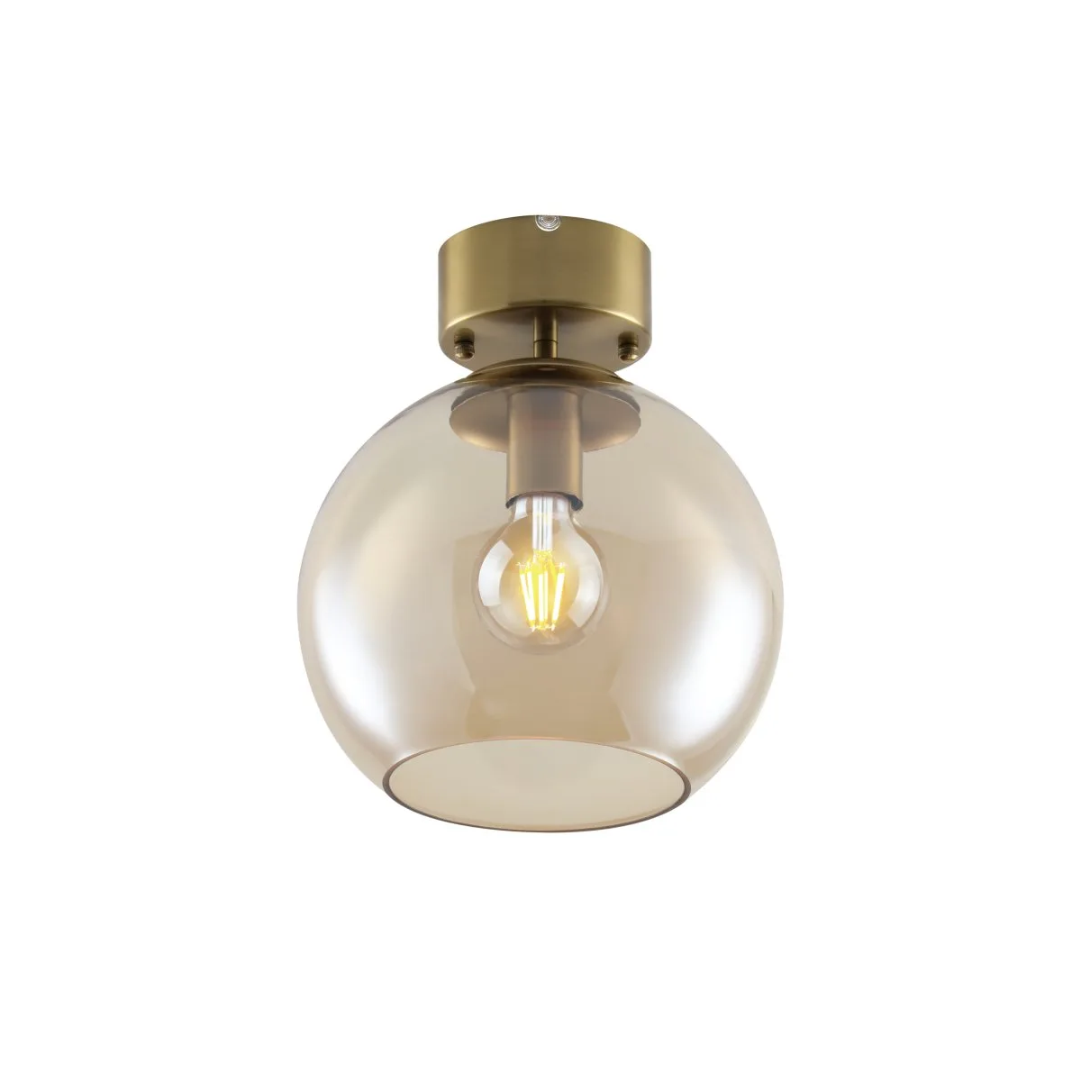 Nordic Lighting - Globi Ø25 - Takplafond - Borstad mässing/amber