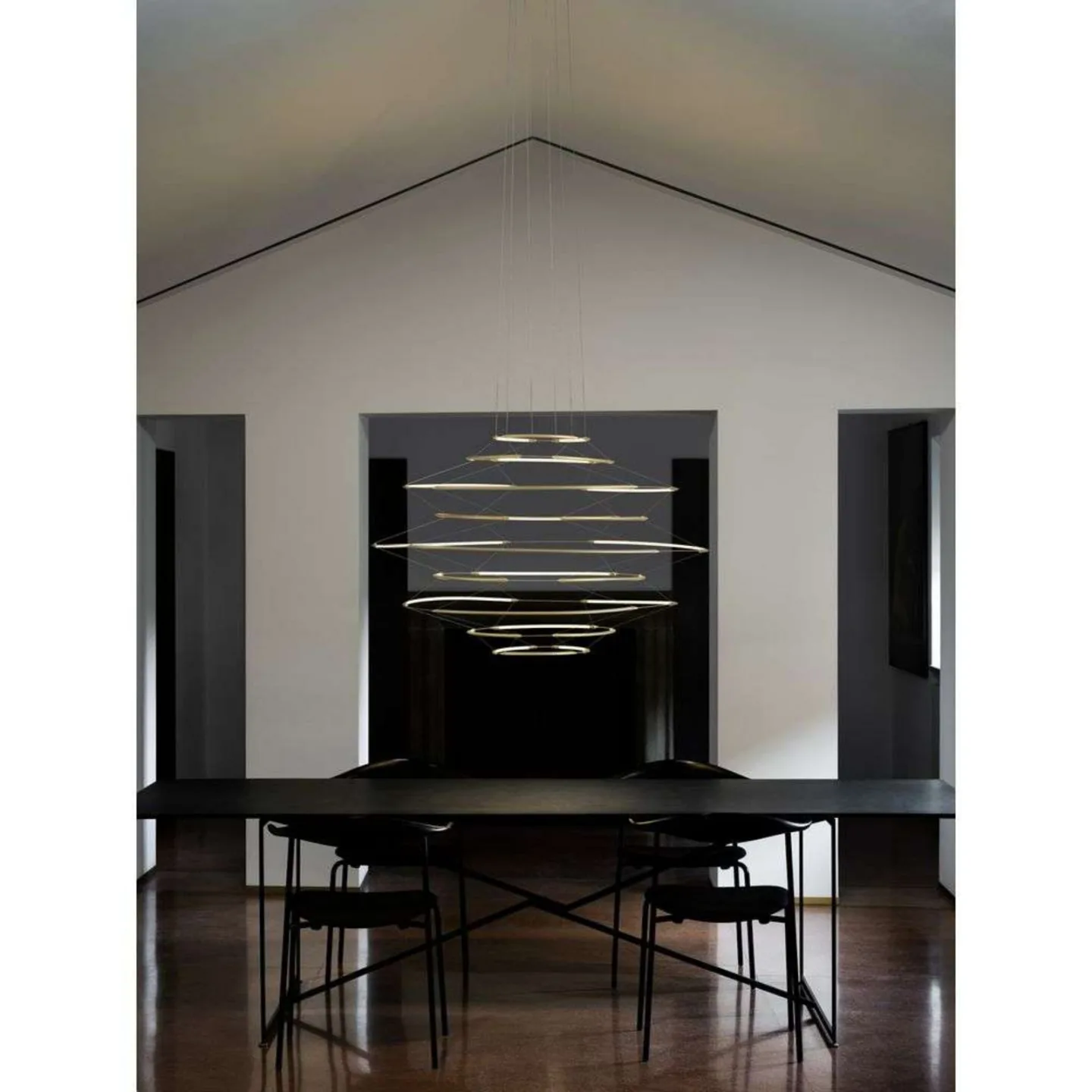 Drop 9 Pendelleuchte Matte Black - Nemo Lighting - Esszimmer - Kunststoff - Ring