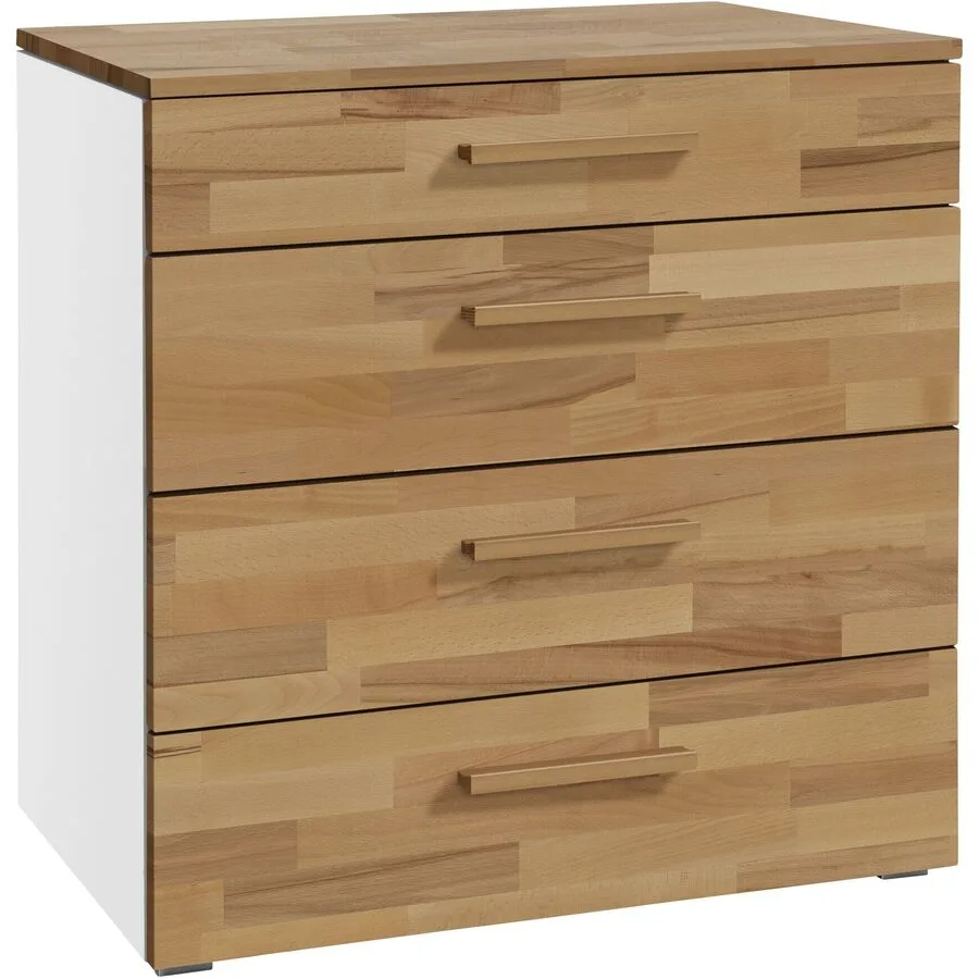 Hasena Kommode Sipi Natur, Weiss Kernbuche, MDF B 90 H 86 cm