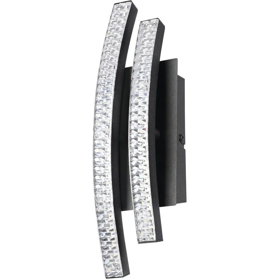 Eglo Wandlampe Lejias Schwarz Stahl 28.5 cm - LED - Lichtfarbe: Warmweiss - LED Energiesparlampen