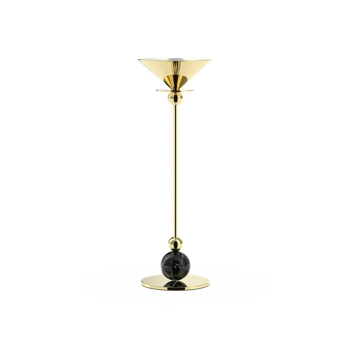Palette Tindra Cocktail Ljusstake Polerad Mässing 30 cm