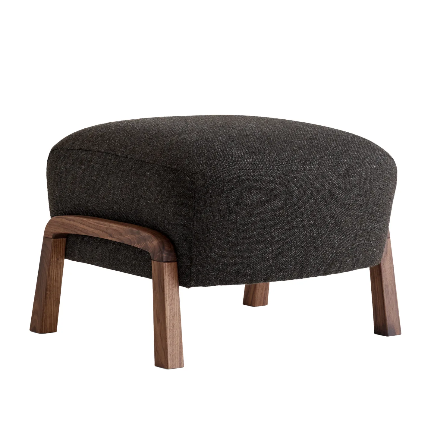 &Tradition - Wulff Pouf ATD3, Walnut Hallingdal 376 - Fotpallar - Grå - Trä/Textilmaterial/Syntetiskt/Skum