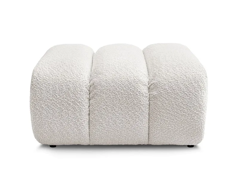 Hocker BOBOCHIC TALIA 80x80x42cm boucle-stoff weiss