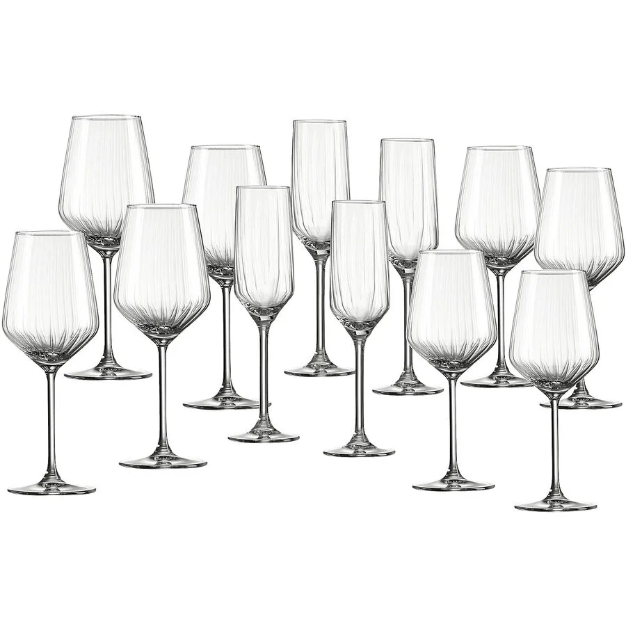 Weingläser-Set 12-tlg. Jive transparent Glas