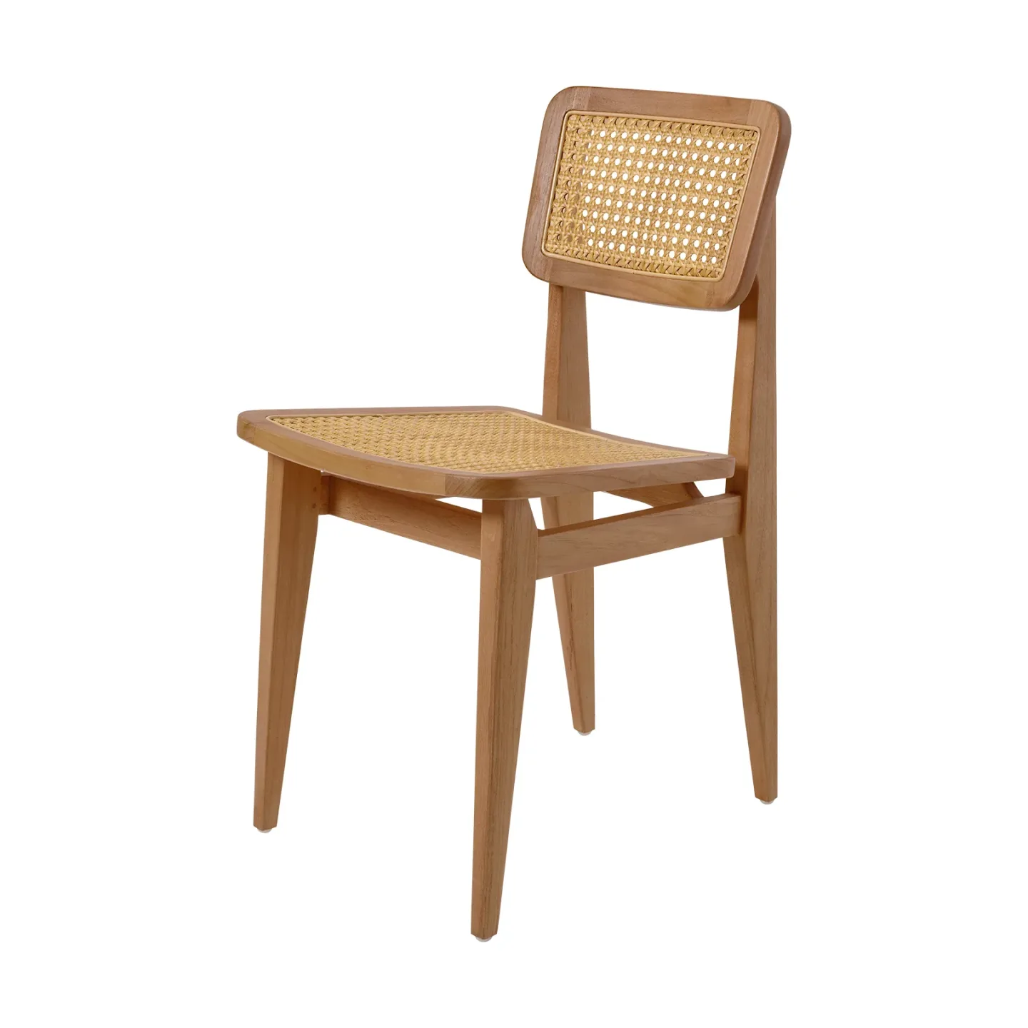 GUBI C-chair Outdoor Stuhl All french cane-natural teak