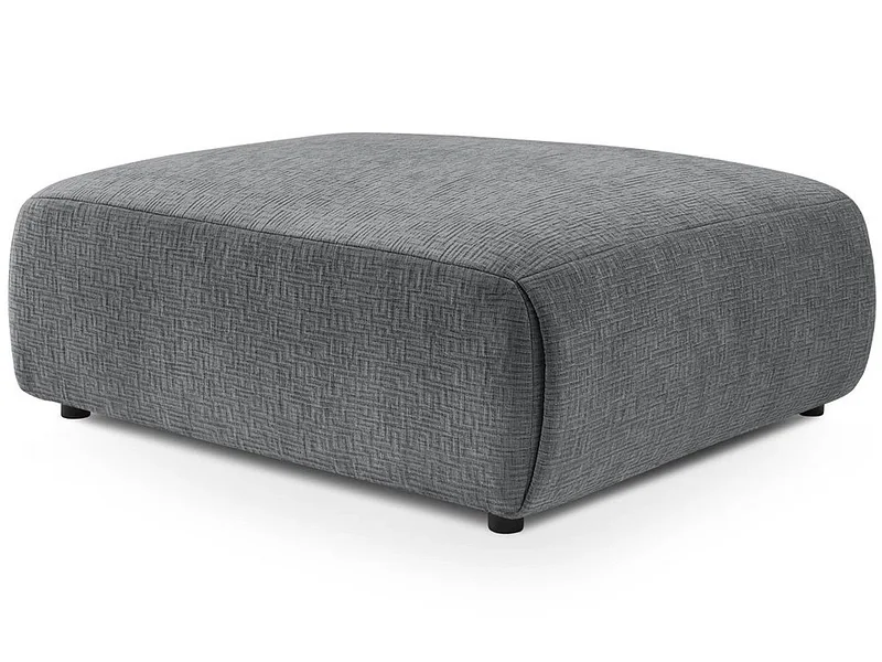 Hocker BOBOCHIC JEANNE 117x95x45cm stoff mit textur dunkelgrau