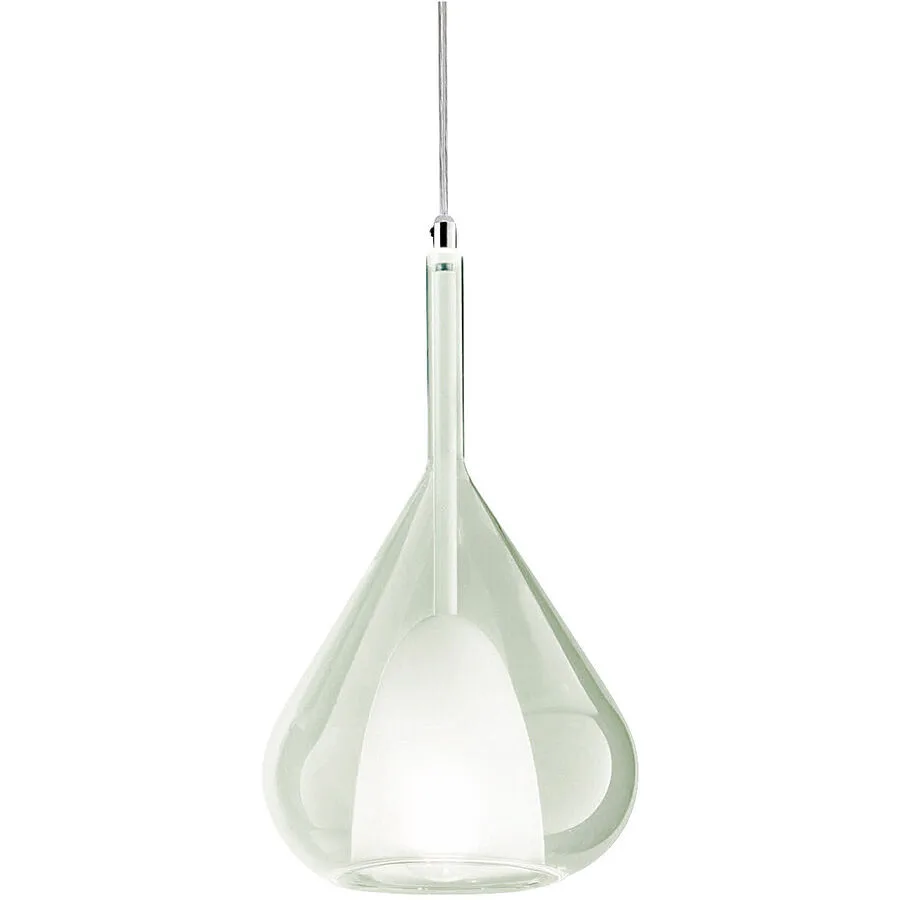 Giberti Luce Pendellampe Lorena L Grün Glas 15 cm 26.5 cm - Farbe: Hellgrün