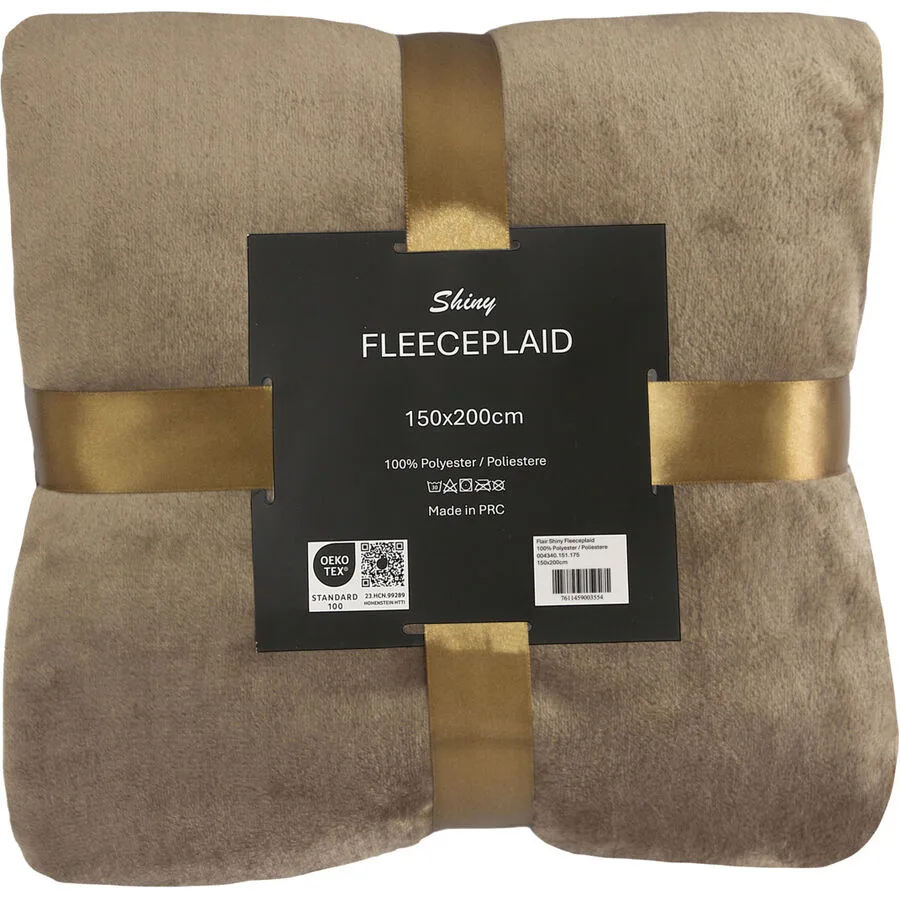 Flair Wohndecke Shiny mocca Polyester 150 x 200 cm