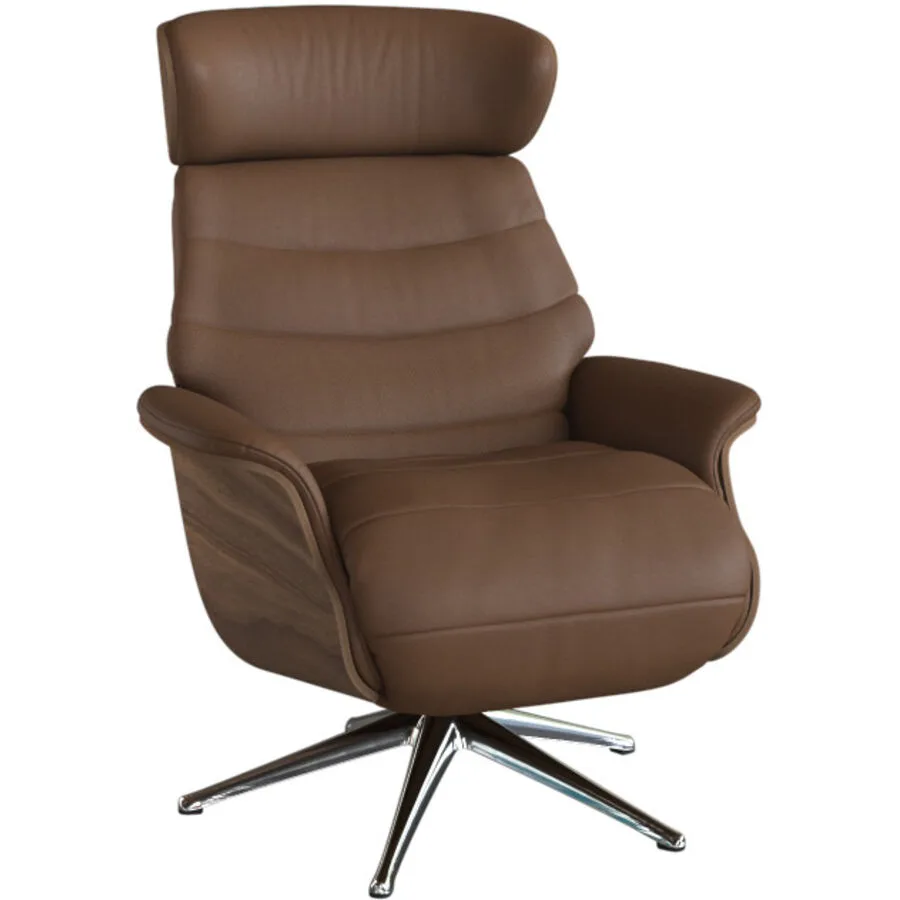 Relaxsessel Cam cognac Leder T 88 B 83 H 113 cm