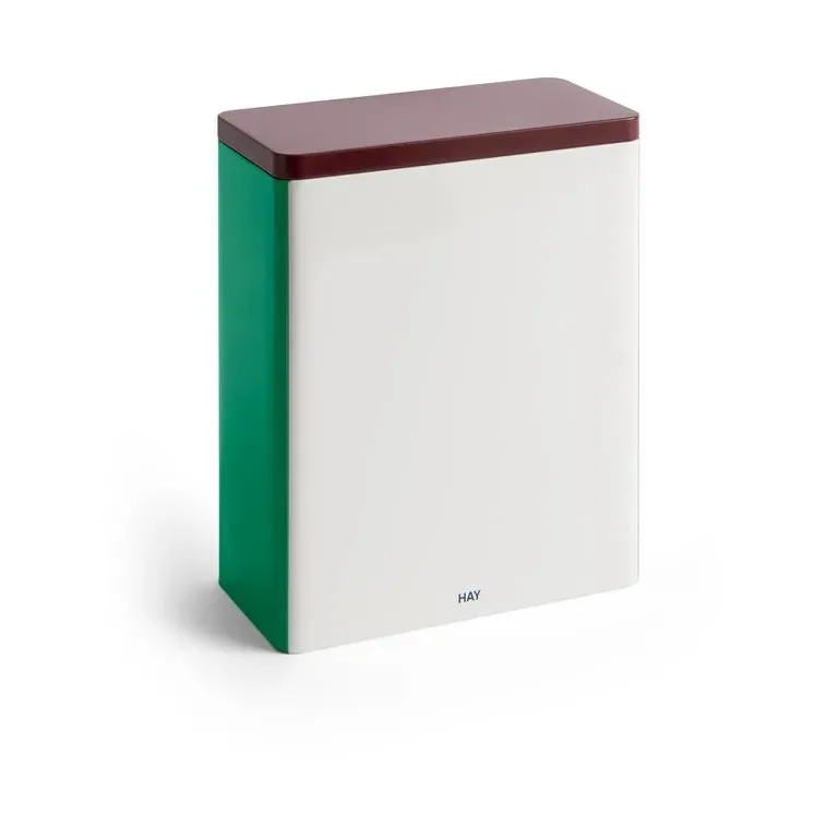 HAY Tin Container Verwahrungsdose x-large Off white-burgundy-green