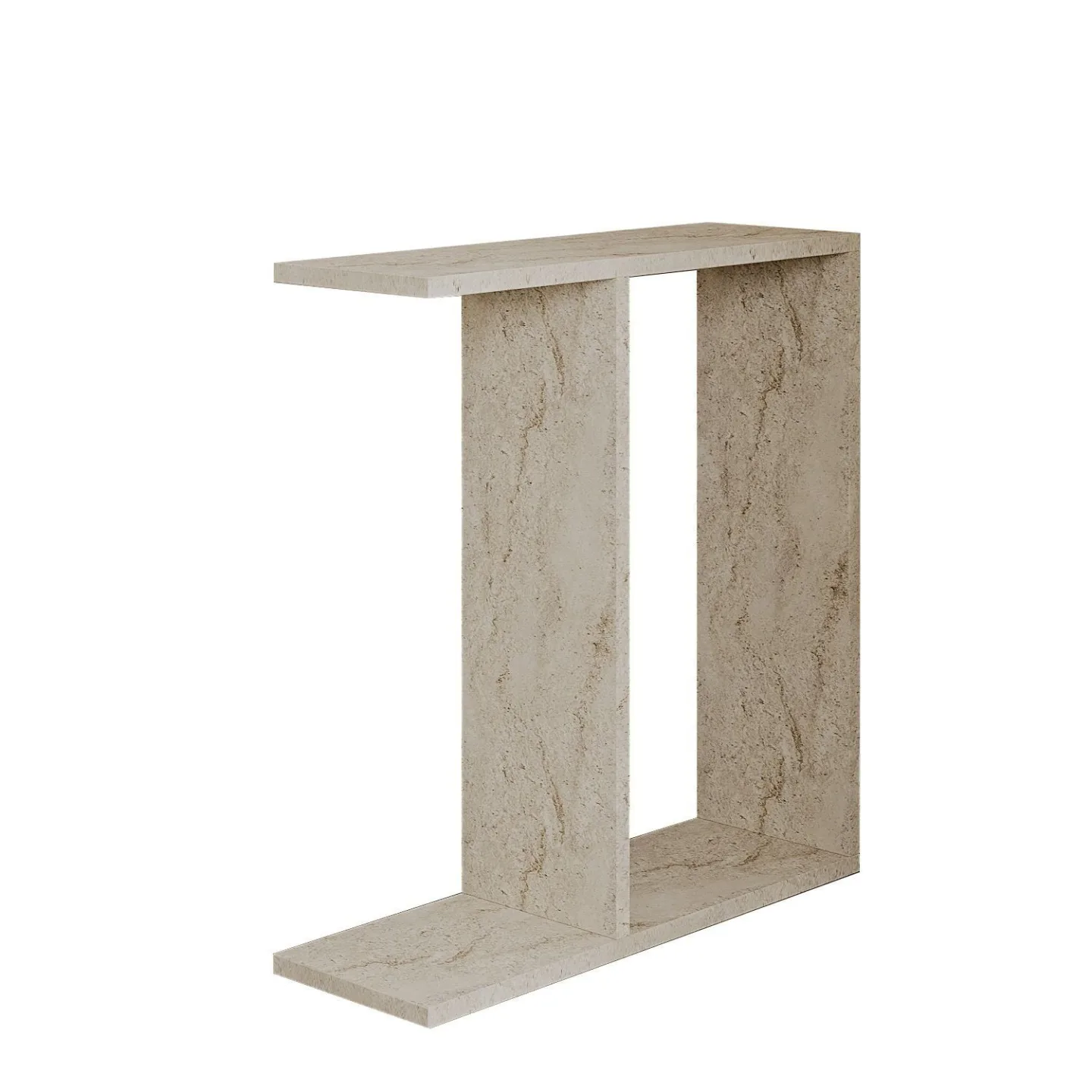 Bingdi Sidobord 60x60x60 cm - Travertin