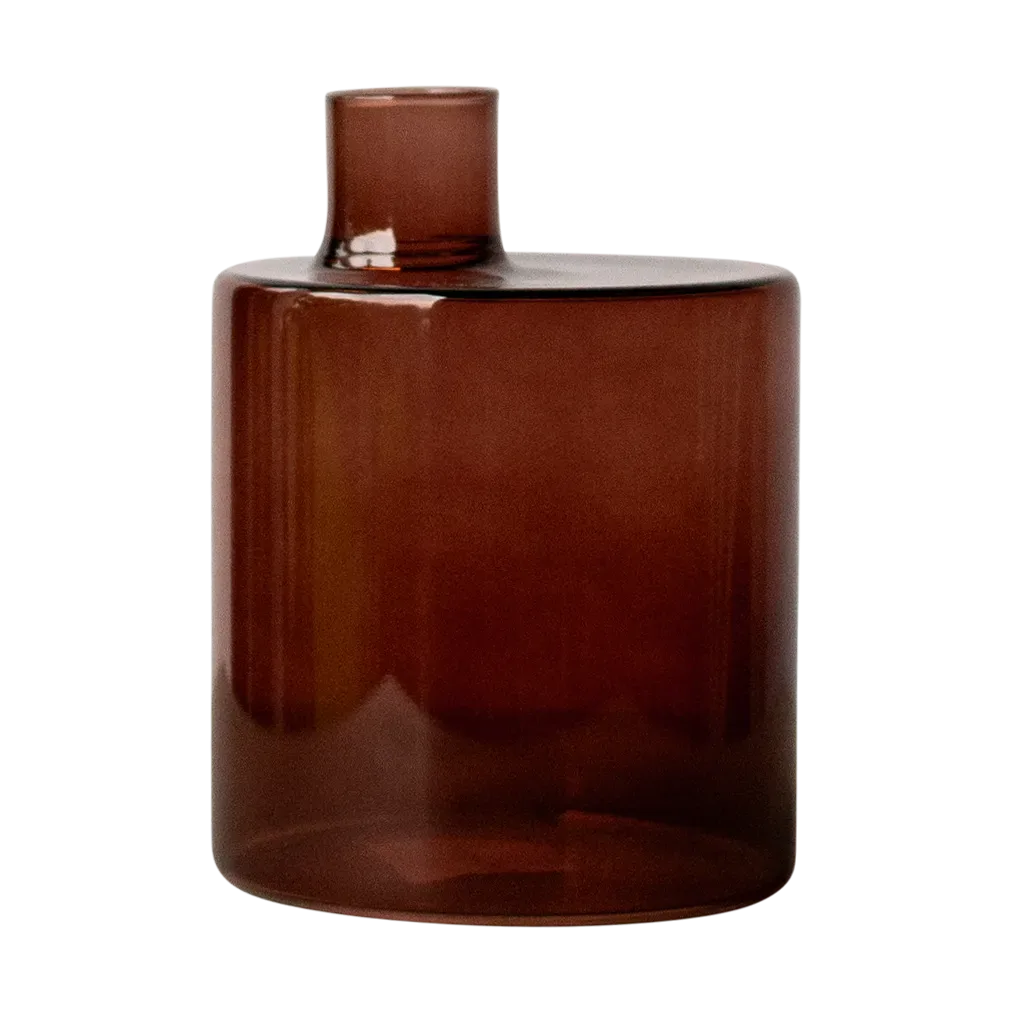 DBKD Pipe Vase 14 cm Dark red