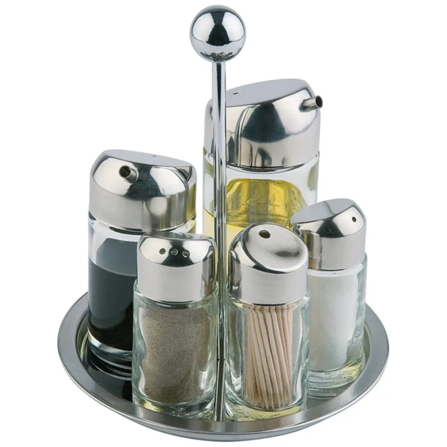 Menage Aps transparent Edelstahl Set