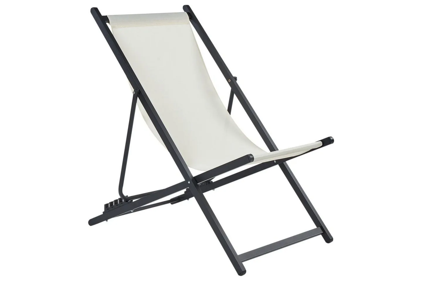 Däckstol hopfällbar Locri II - Beige, svart