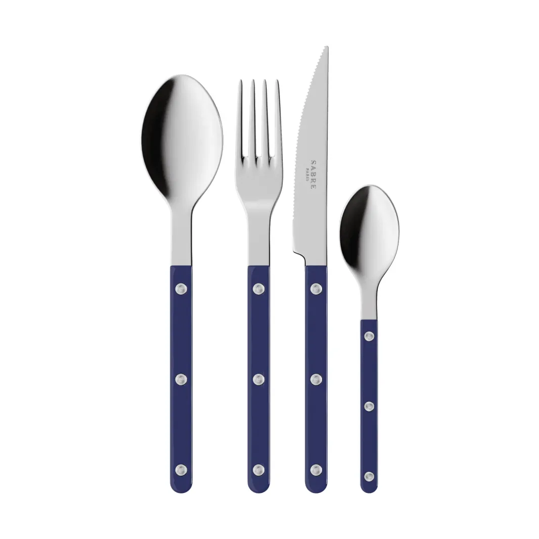 SABRE Paris Bistrot solides Besteckset 4-teilig Navy blue