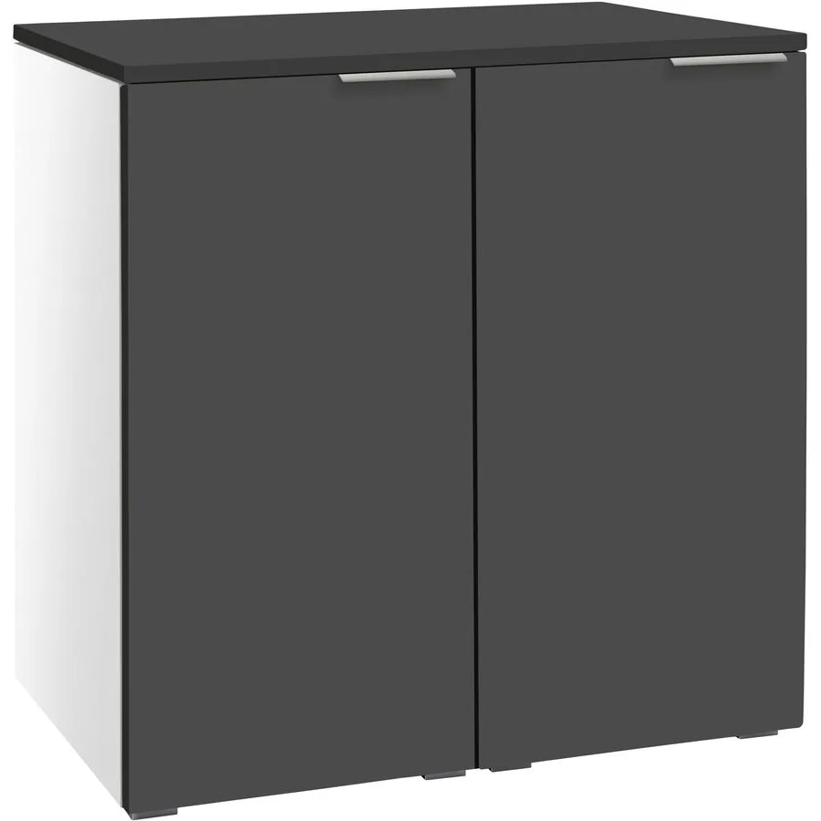 Hasena Kommode Airi weiss/anthracit MDF B 90 H 85 cm