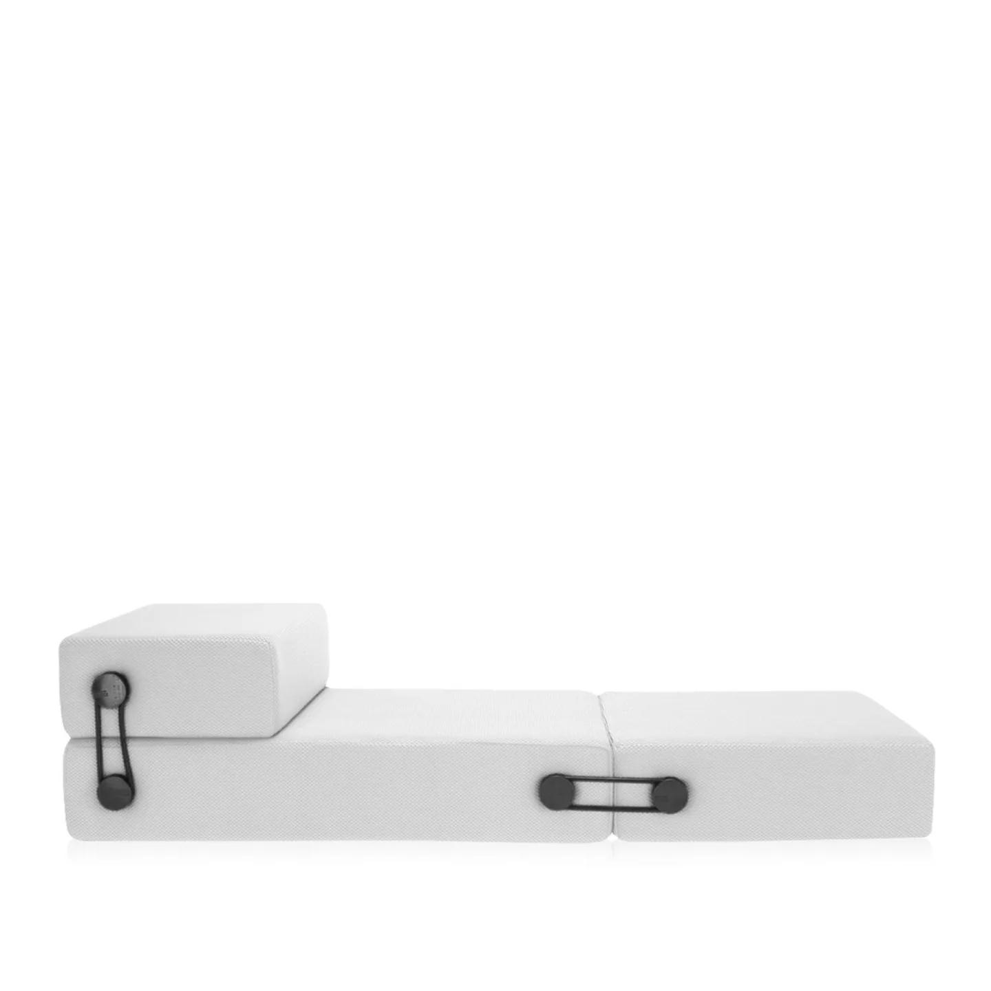 Kartell - Trix Bianco - Sittpuffar - Piero Lissoni - Vit - Textilmaterial/Plast