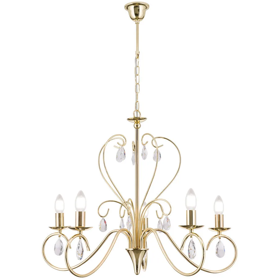 Kronleuchter Alessia Gold Stahl 58 cm