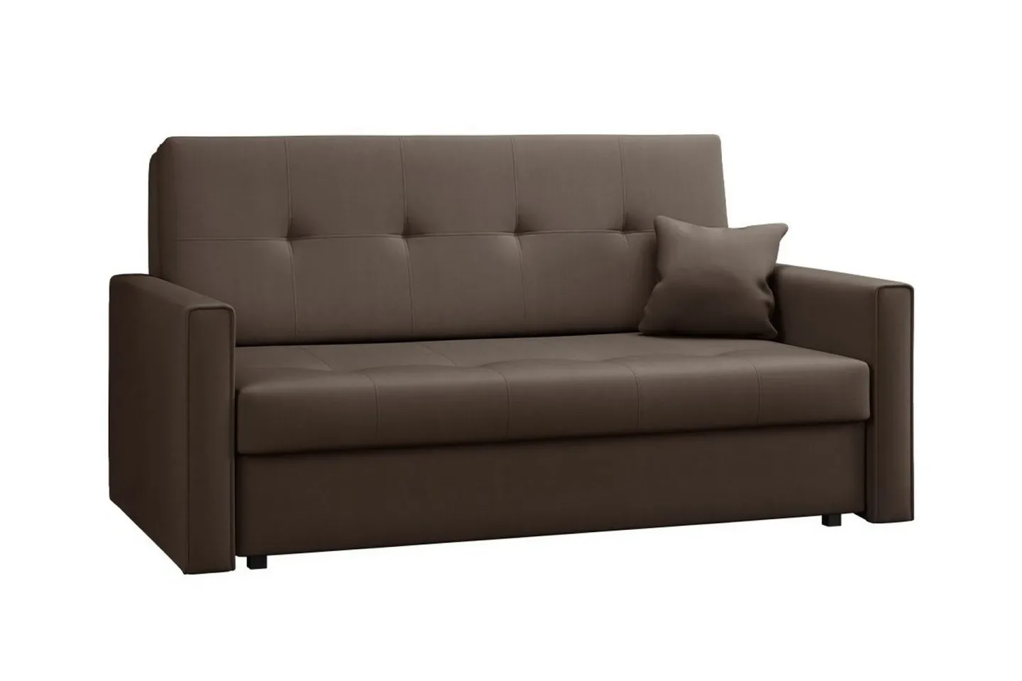Denegal 2-sits liten bäddsoffa i Plysch - Brun