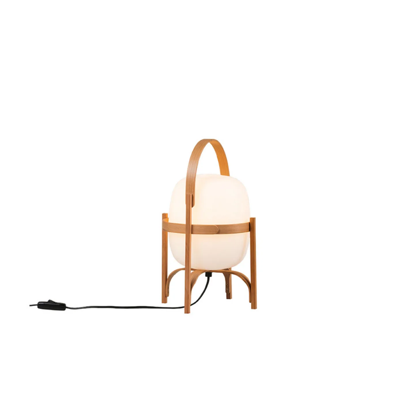 Cestita bordlampe Wood/White - Santa & Cole - Stue - Plast