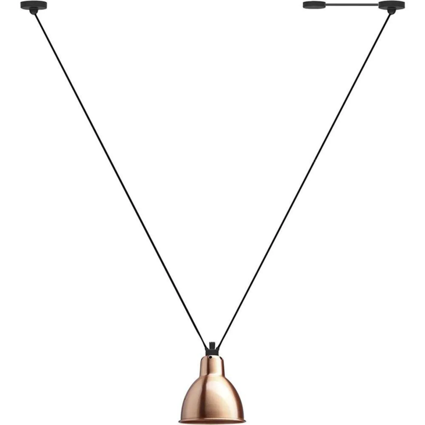 323 L Pendelleuchte Round Copper/White - Lampe Gras - Wohnzimmer - Metall