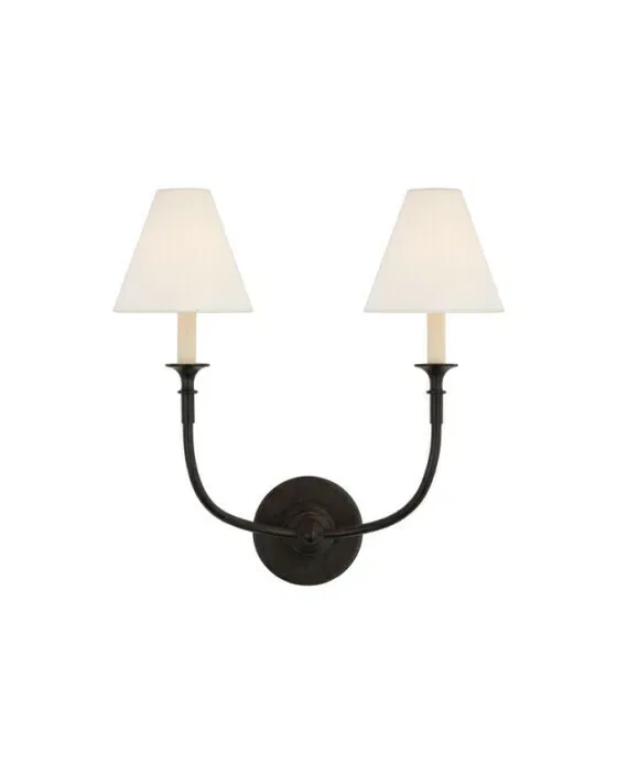 Piaf Double Sconce Black