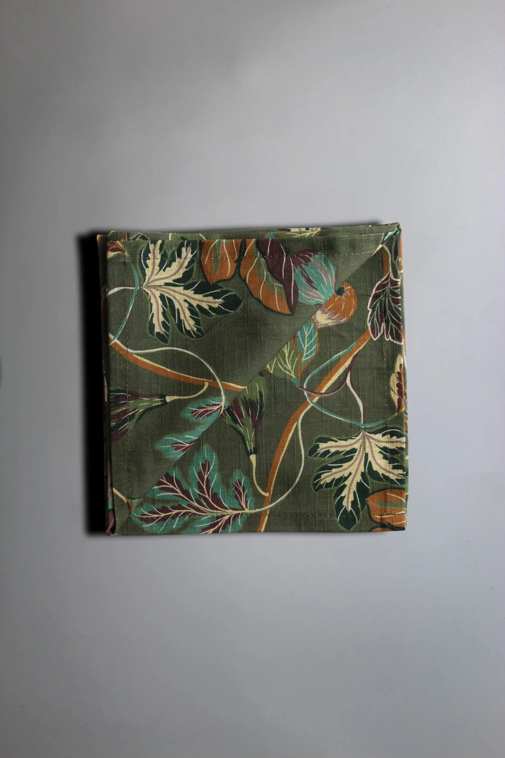 Servietter 4-pakning - Leonora (grønn) (Størrelse: 40 x 40 cm)