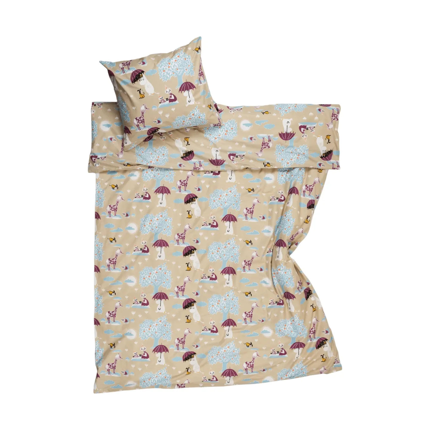 Moomin Arabia Mumin Bettwäsche-Set Unter dem Schirm GOTS, 150x210 cm