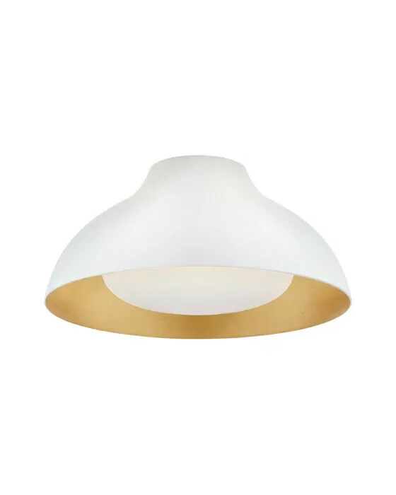 Agnes 15" Flush Mount Plaster White