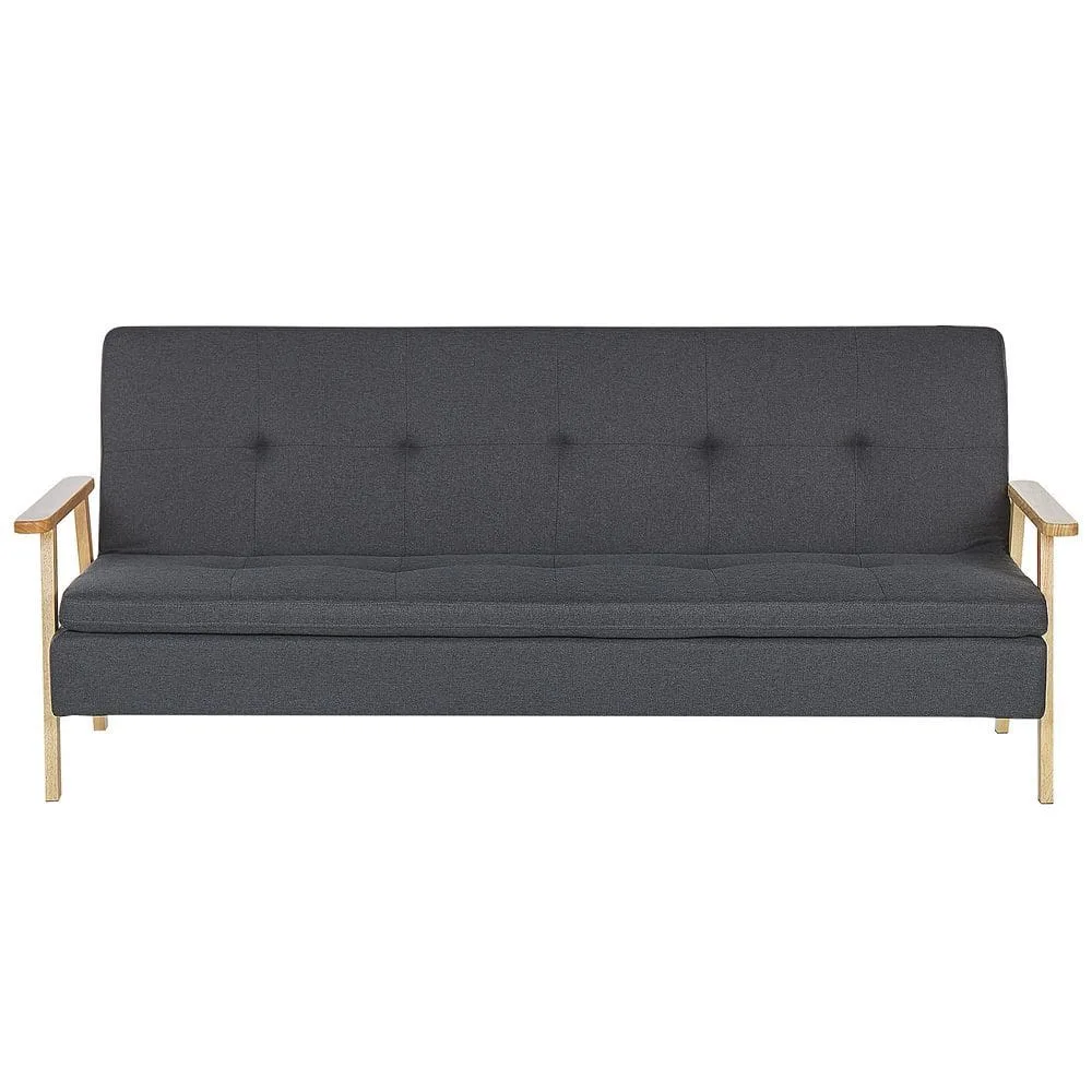 3-sits soffa Tjorn - Mörkgrå, ljust trä