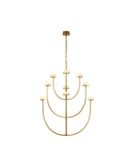 Pedra XL Three-Tier Chandelier Antique Brass
