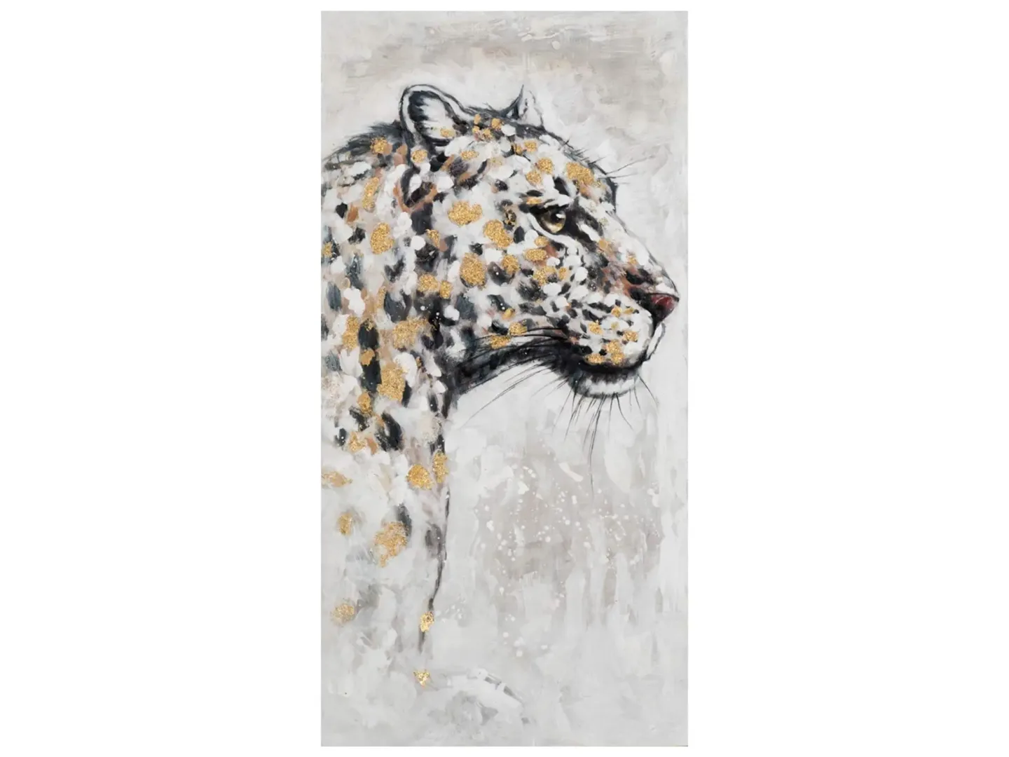 image LAND Bild Leopard mit Gold | Schubiger Möbel