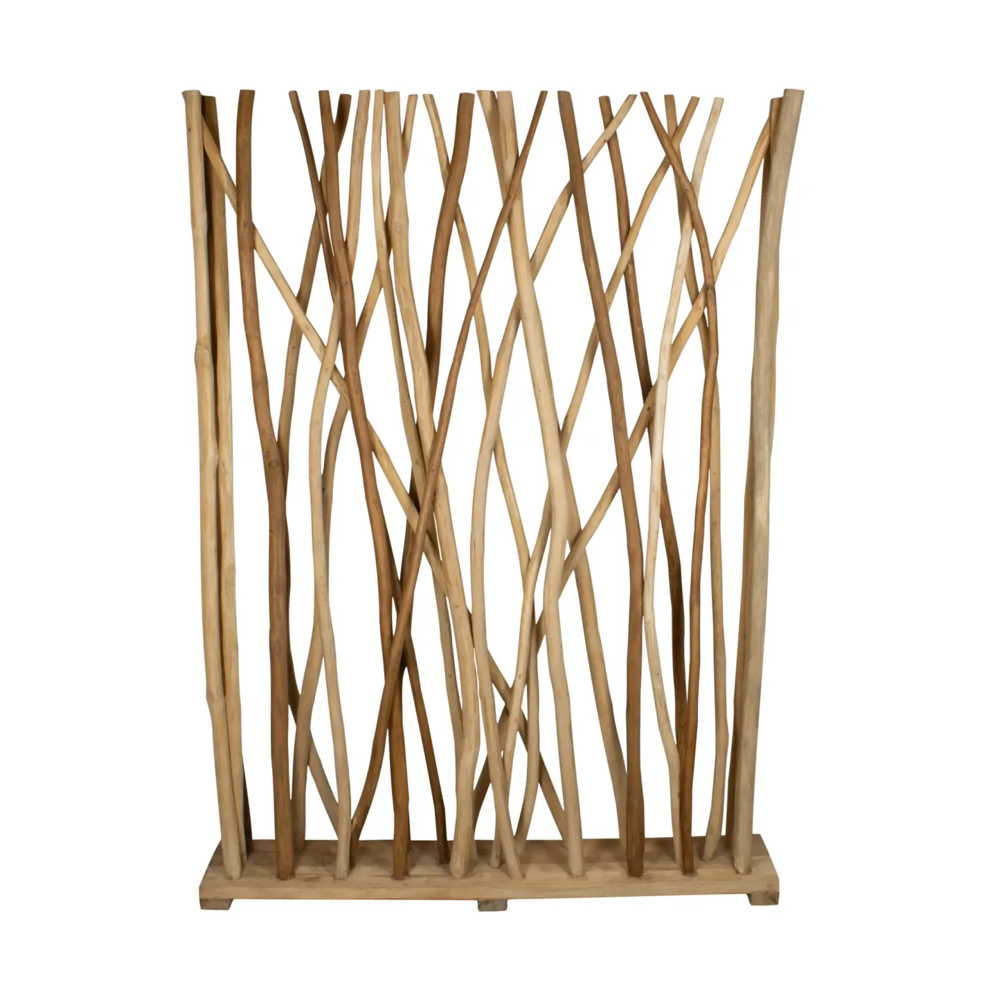 Decofinder Trennwand Teakholz Auf Ständer Natur H: 118 cm | Schubiger Möbel
